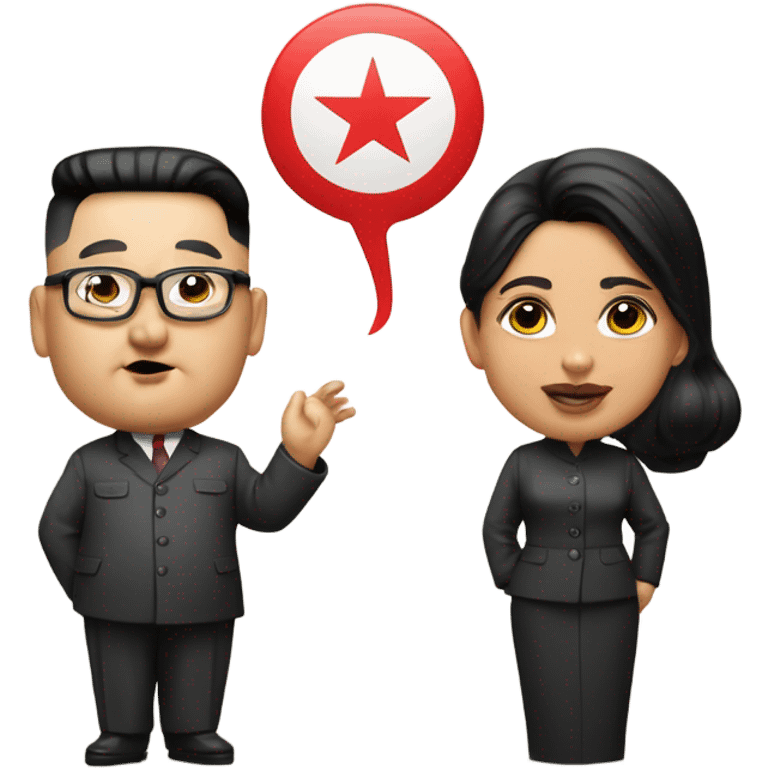 Kim jong un and meena pandit  emoji