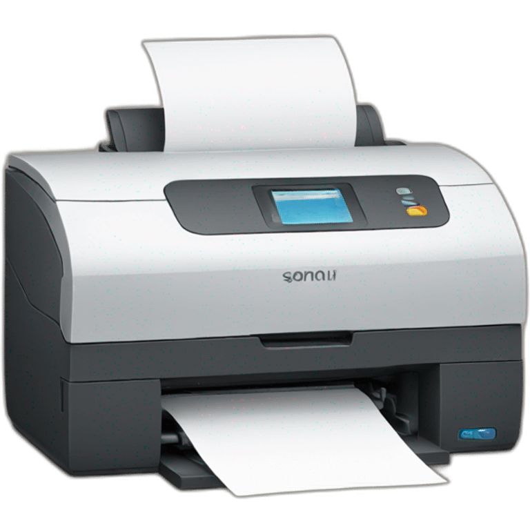 Printer with paper emoji