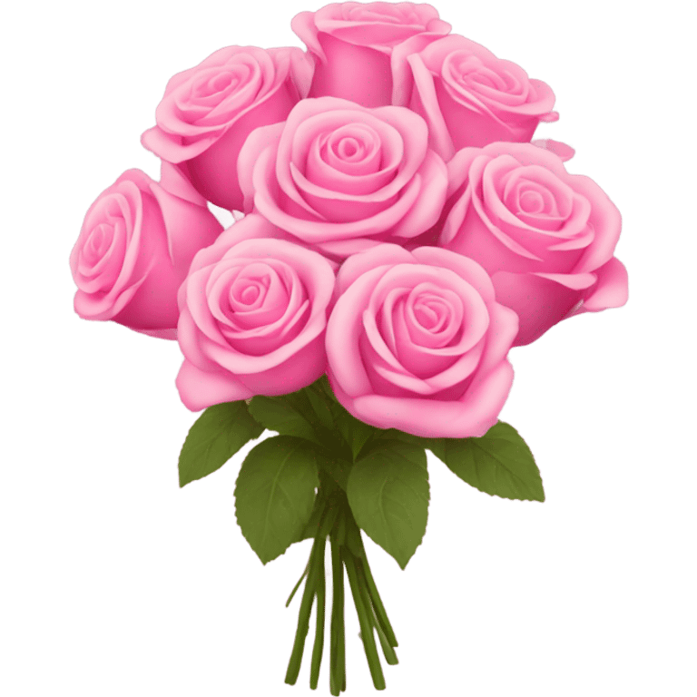 bouquet of pink roses emoji