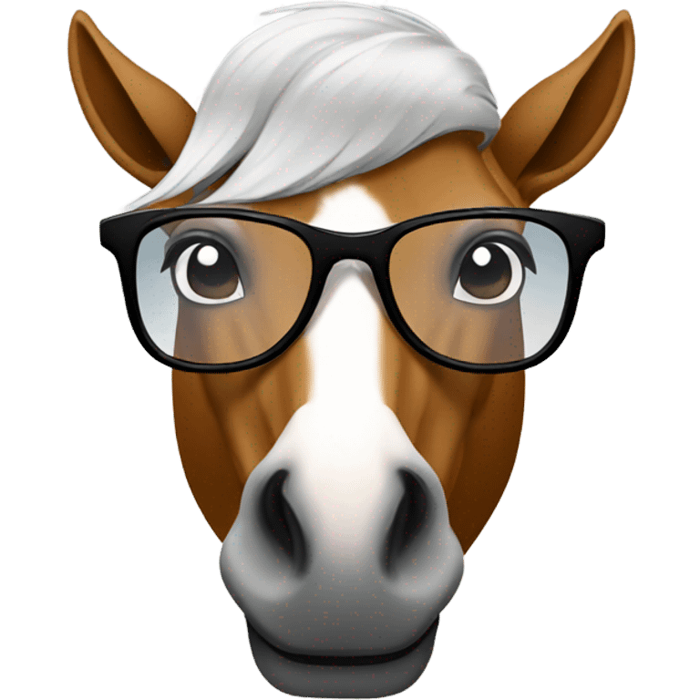 Horse with glasses emoji