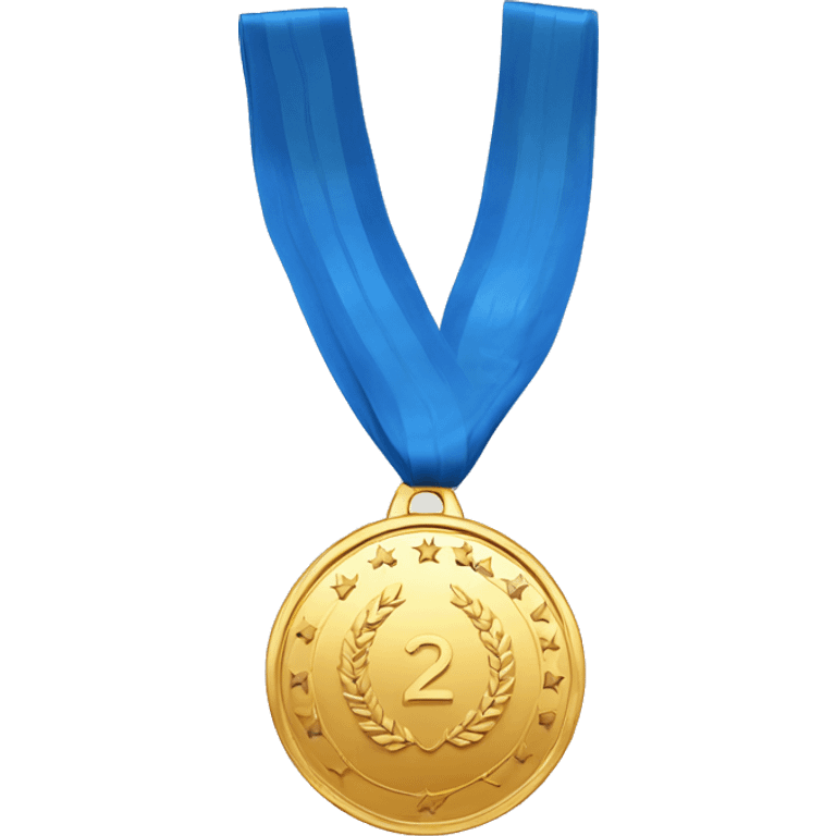 Medl 3rd place golden medal in blue bands  emoji