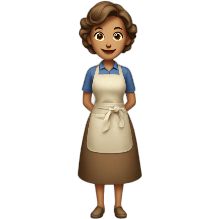 housewife with an apron emoji