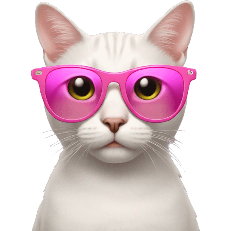 cat with pink sunglasses emoji