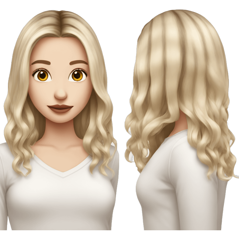 Balayage pale girl emoji