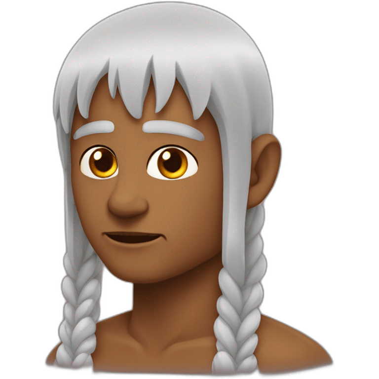 Indien chauve tête ronde emoji