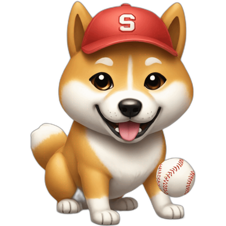 shiba-playing-baseball emoji