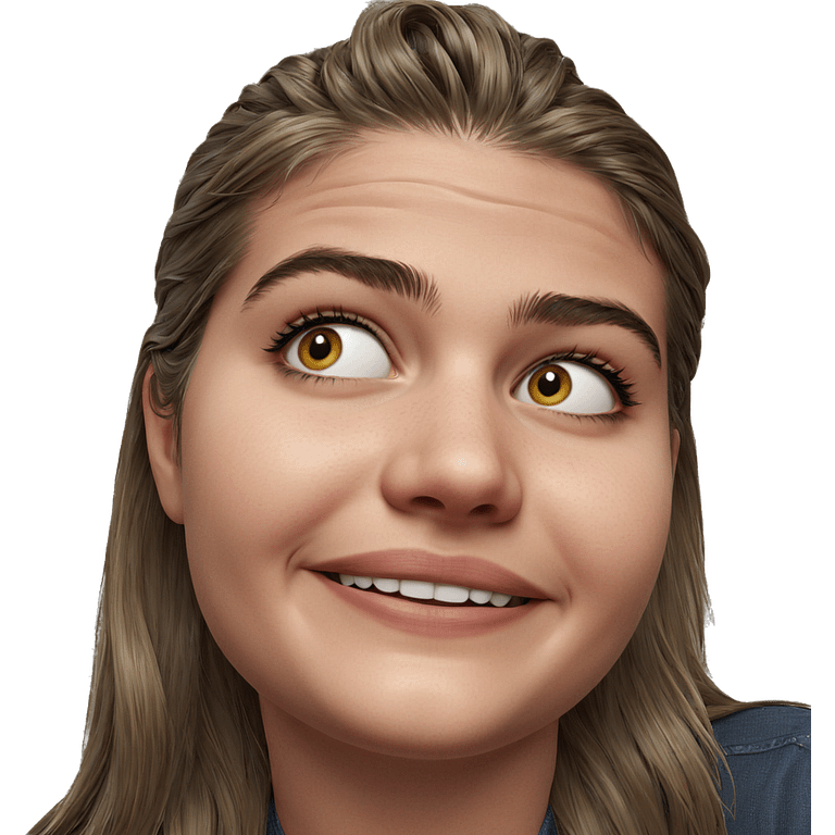 realistic portrait of smiling girl emoji