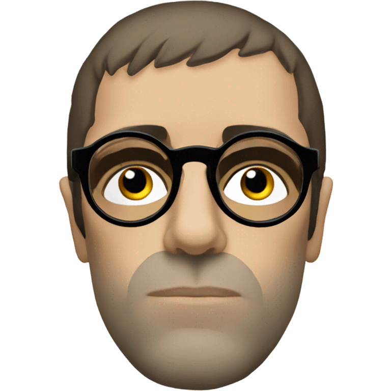 Liam Gallagher with circle tinted glasses on emoji