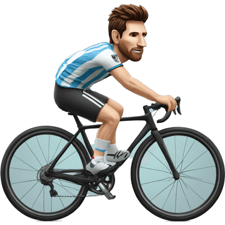 Leonel Messi sur un vélo  emoji