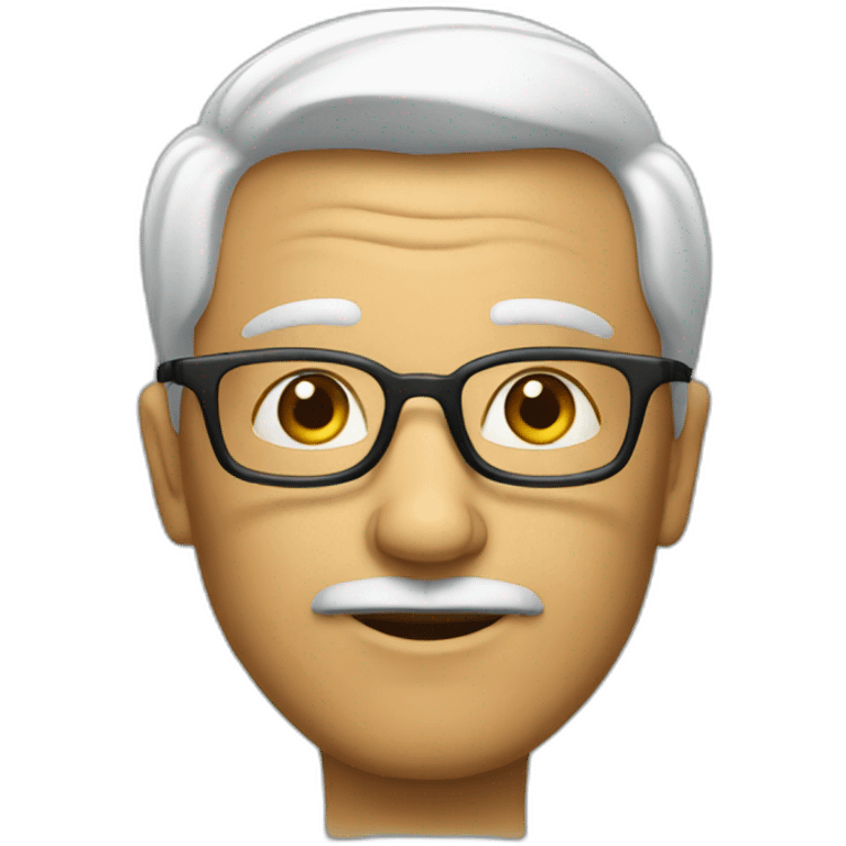 a wise man with glasses emoji