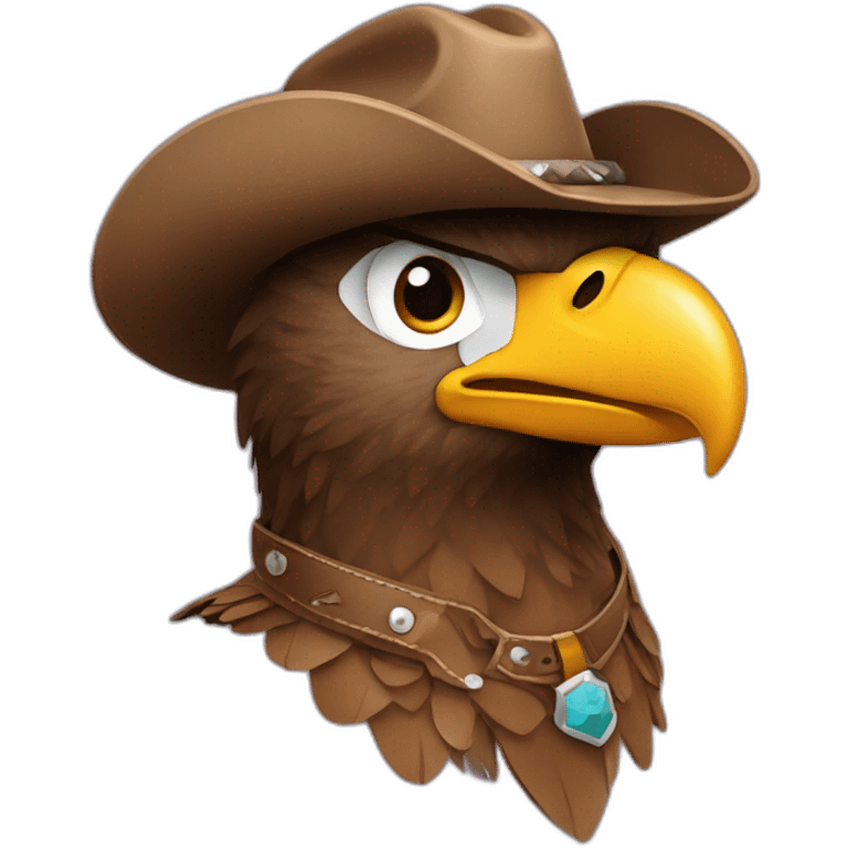 eagle with a cowboy hat emoji