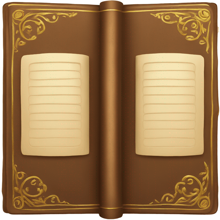 luxury brown book emoji