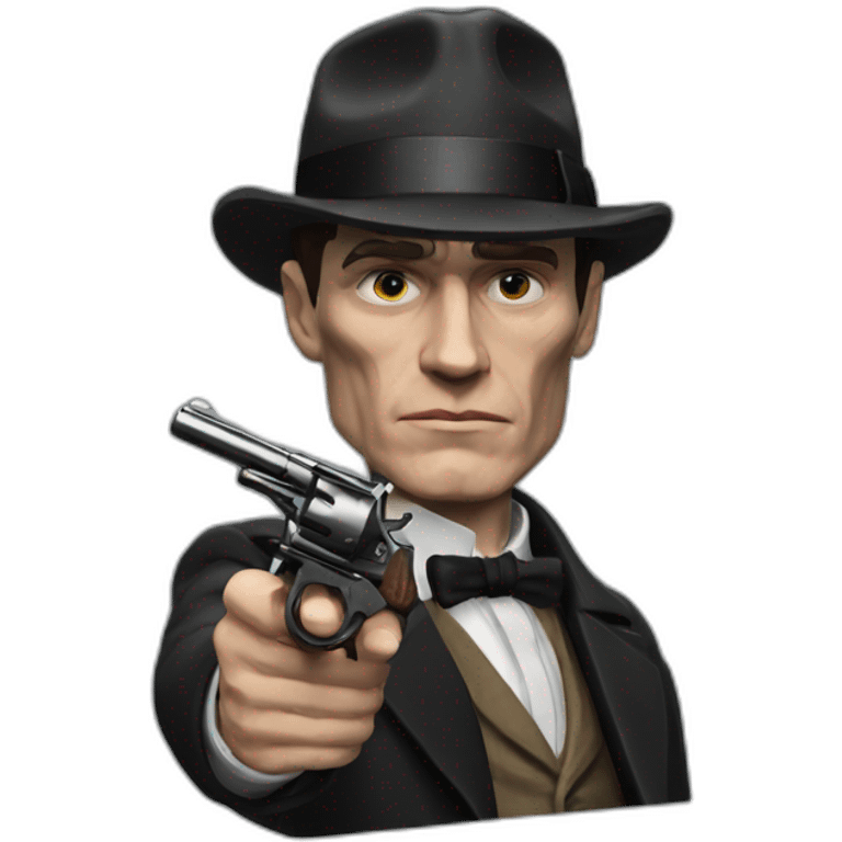 Thomas shelby avec un revolver emoji