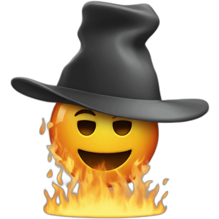 burning-dot-in-a-hat emoji