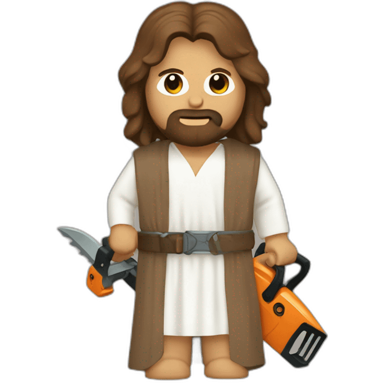 jesus with a chainsaw emoji