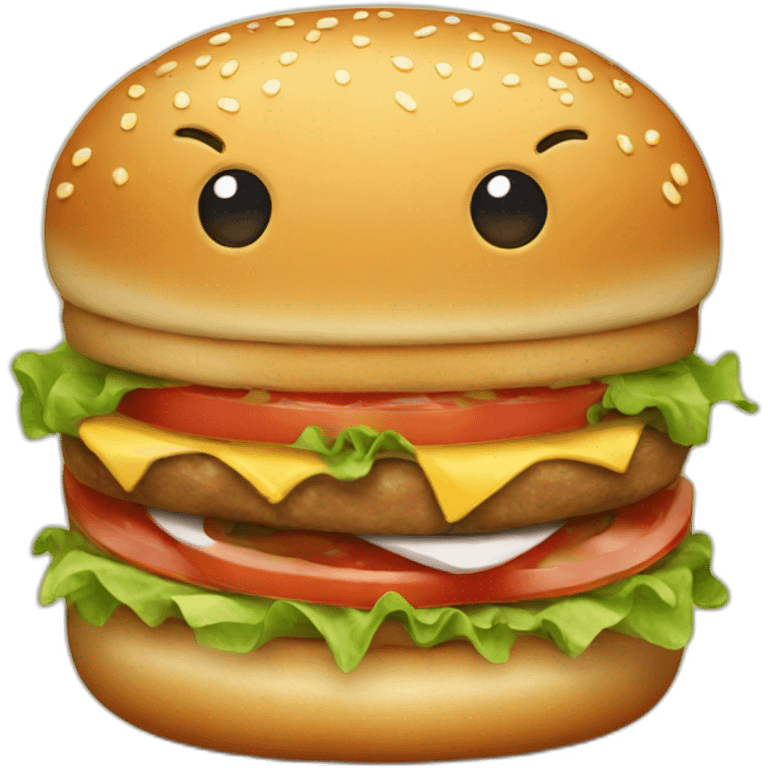 happy burger emoji