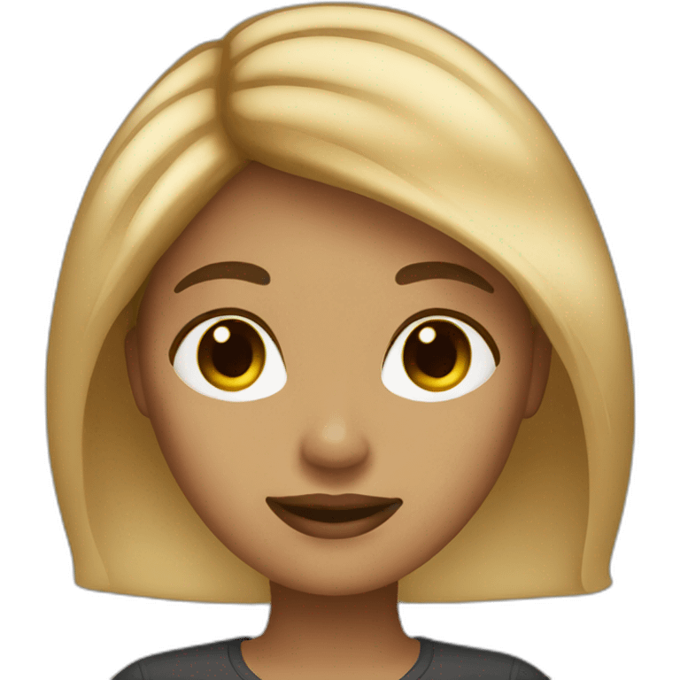 ombré blond/brown hair woman emoji