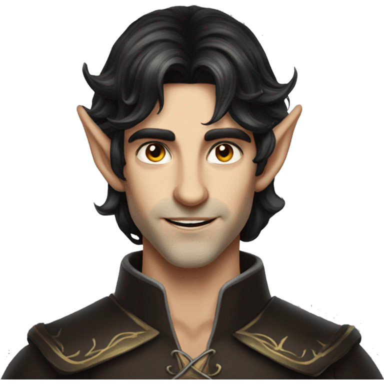 dark hair male elf fantasy emoji