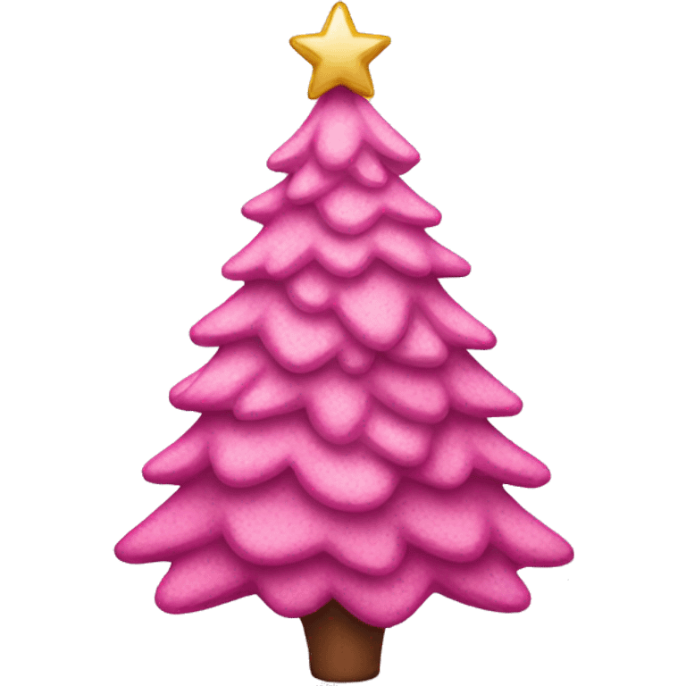 Pink Christmas tree emoji