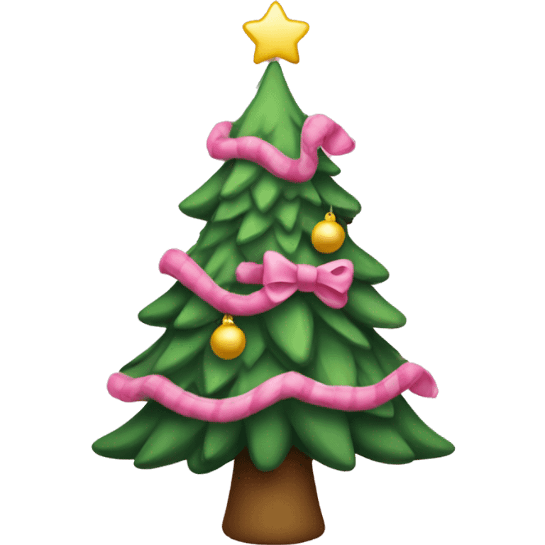 A Christmas tree but pink and cute  emoji