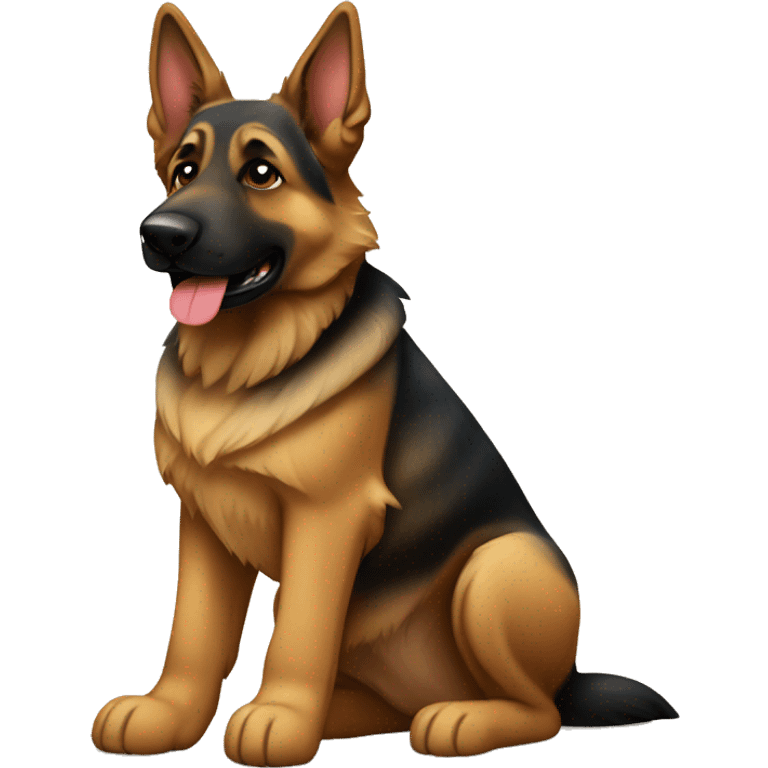 German shepherd with brindle emoji