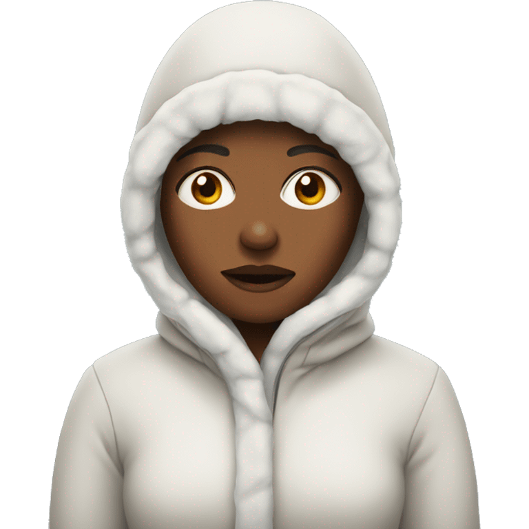 women who is very cold emoji