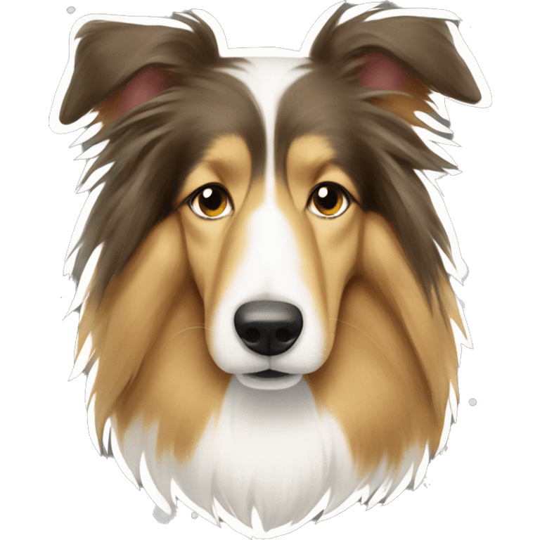 Rough collie in Christmas pajamas emoji