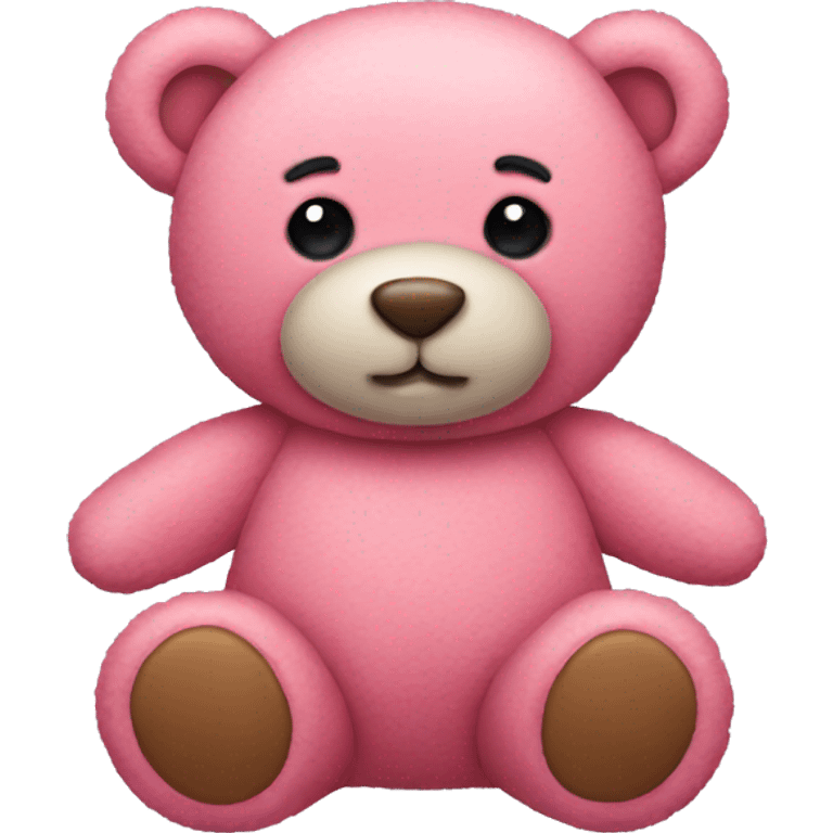 a pink teddy bear emoji