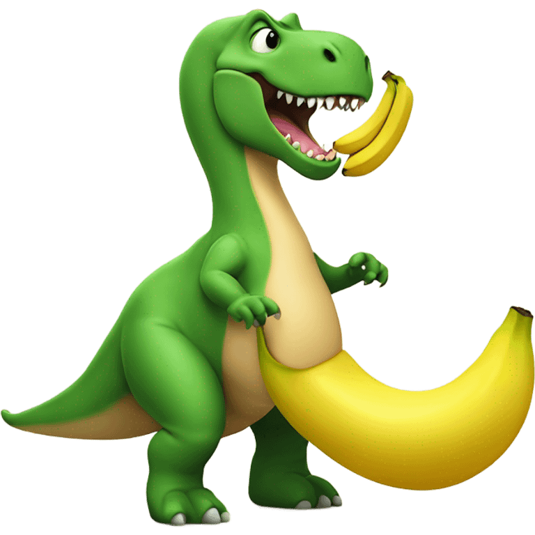 Dinosaur eating a banana  emoji