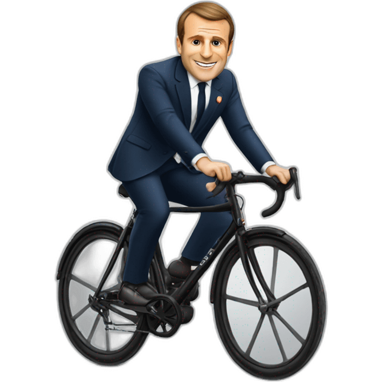 macron en vélo emoji