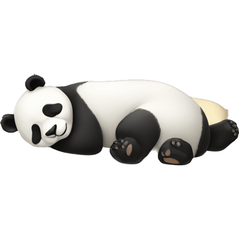 Panda sleeping in the bed emoji