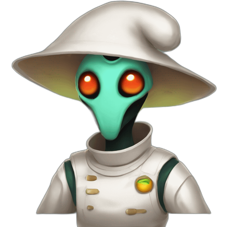 let him cook alien emoji scifi roguelike rpg style inspired by slay the spire digital art emoji