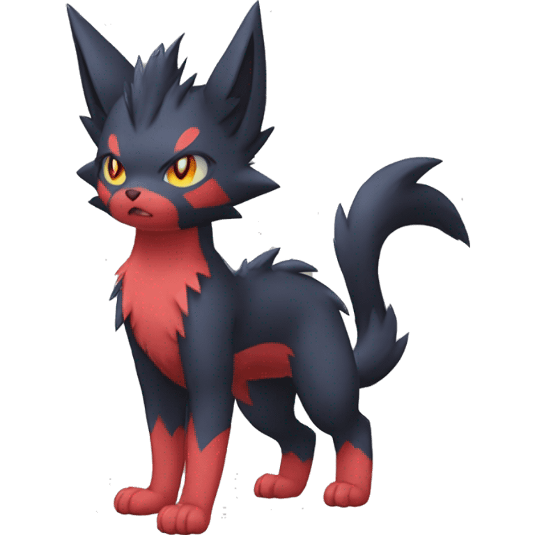 Litten-Zorua-Nargacuga-Sergal-Fakemon-hybrid full body emoji