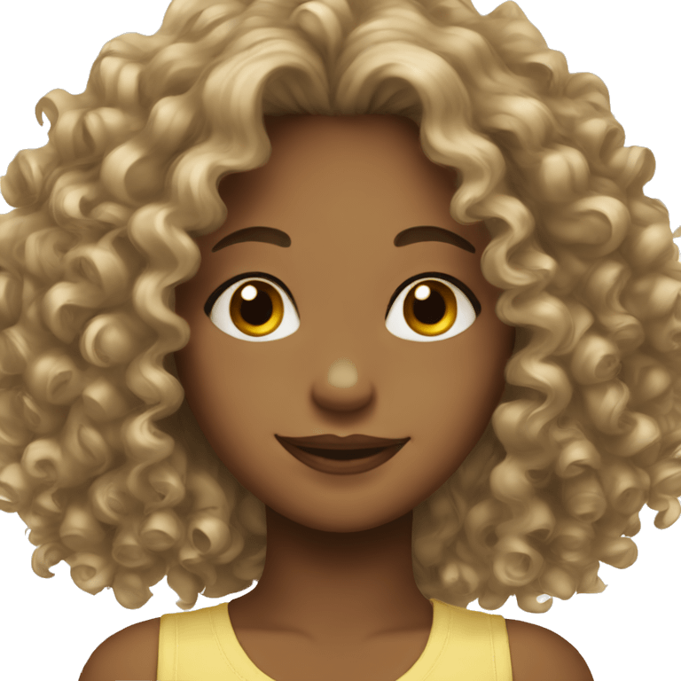 girl curly hair emoji