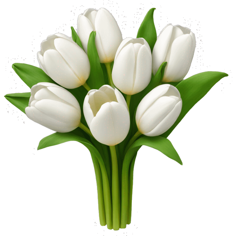 white tulip bouquet  emoji