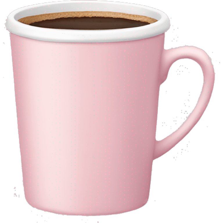 Pastel pink coffee cup emoji