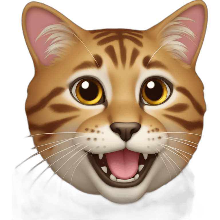 Braune getigerte Katze emoji