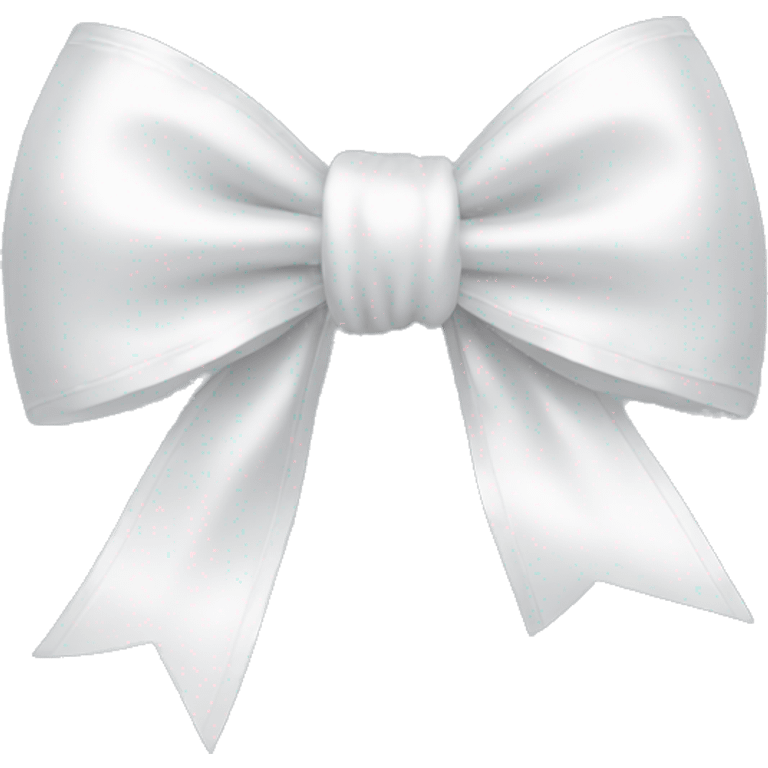 white satin bow emoji