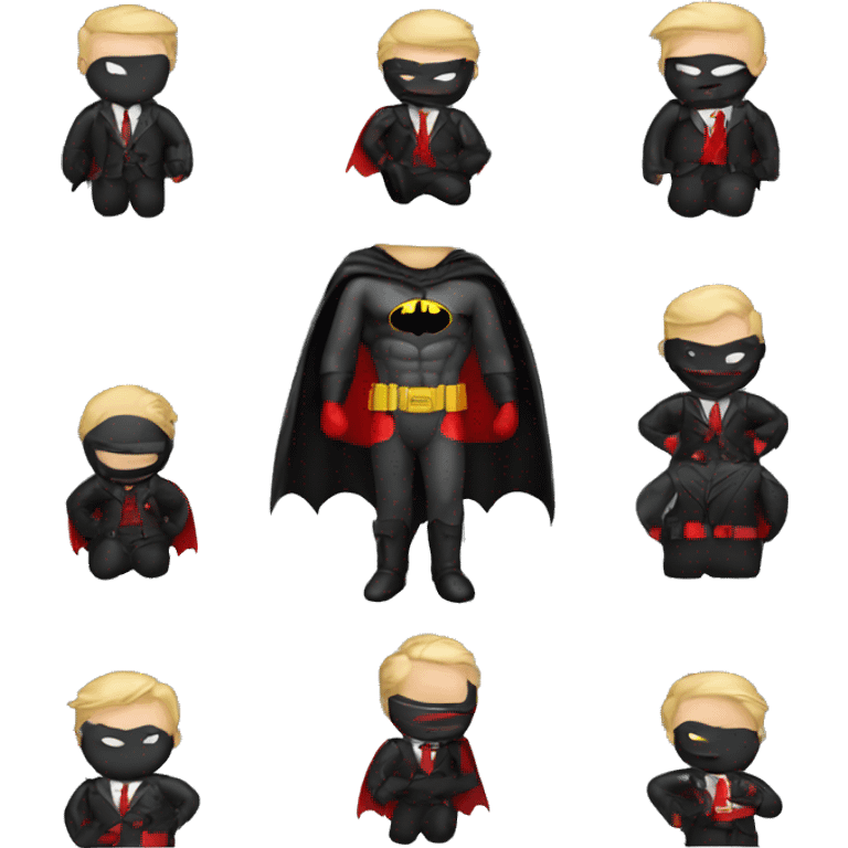 Batman with black and red suit emoji