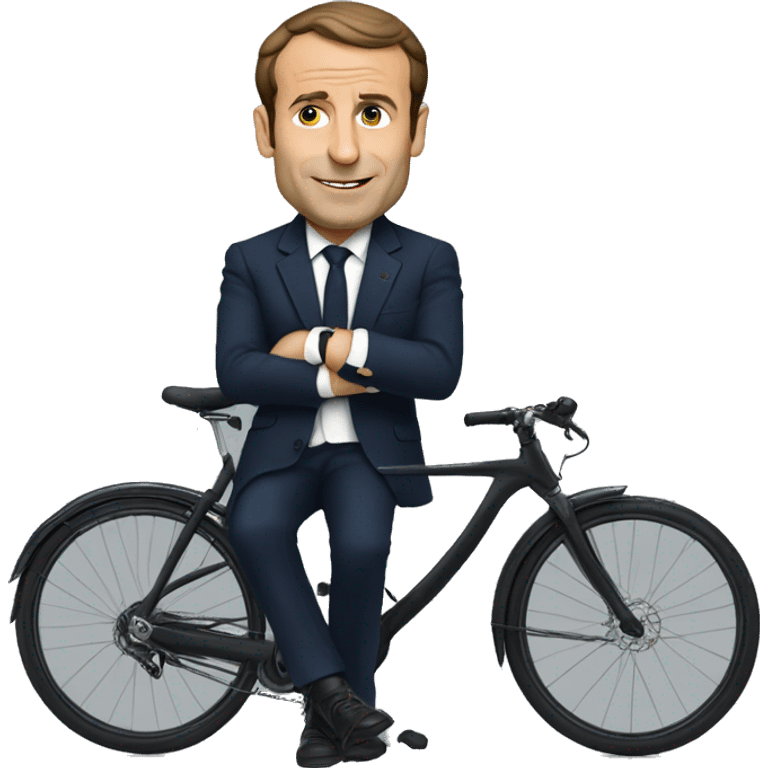 Macron a velo emoji