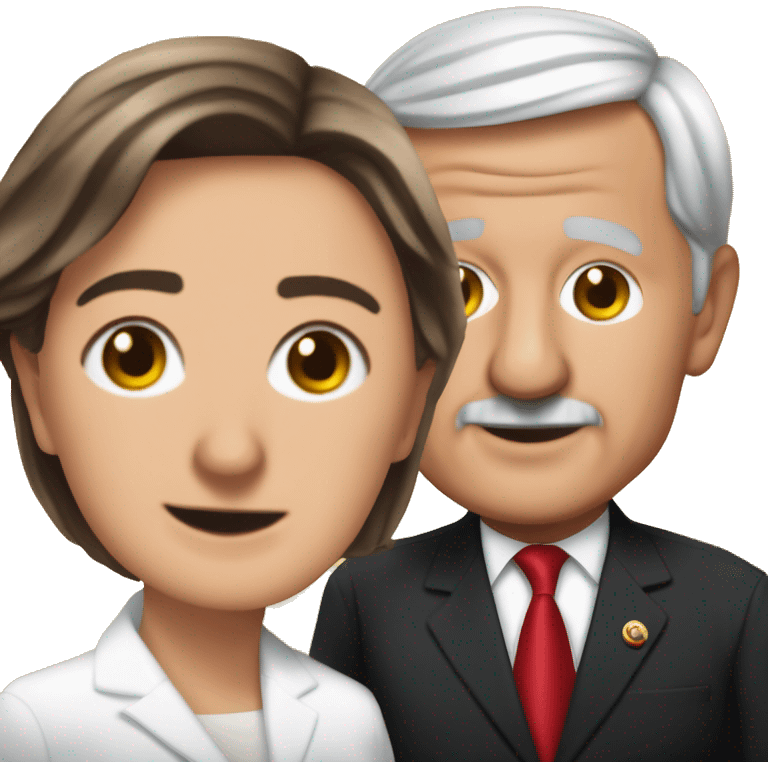 Presidente de Mexico Andres Manuel Lopez Obrador y Claudia Sheinbaum
 emoji