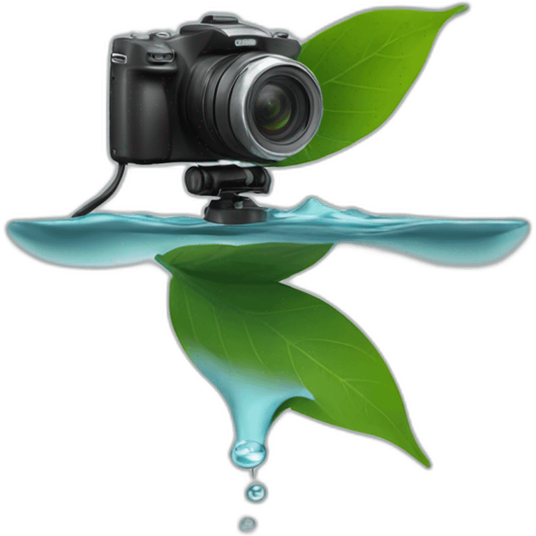 ptz-camera-recording-leaf-on-water-flow emoji