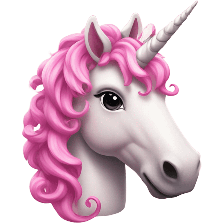 Pink unicorn emoji