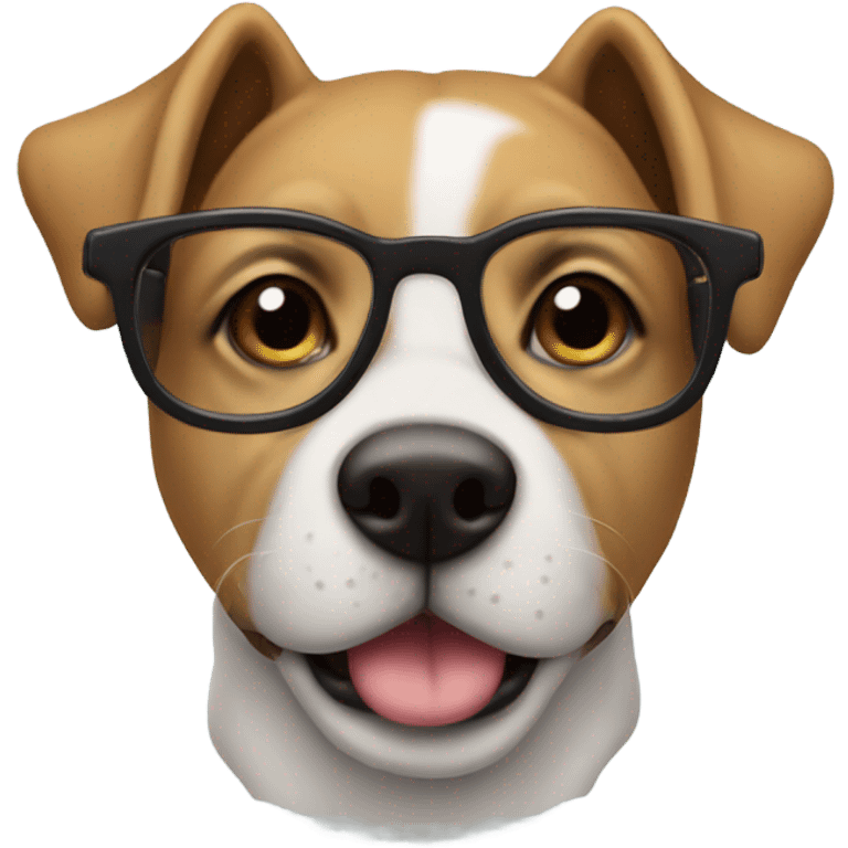 Perro con lentes  emoji