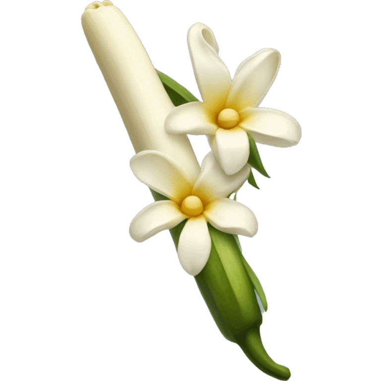  vanilla beans with flower emoji