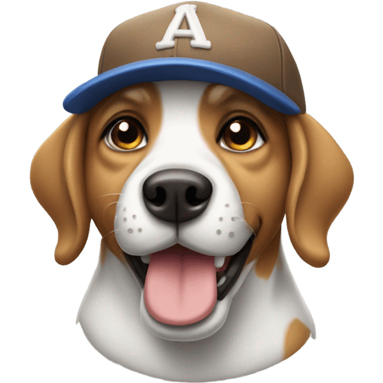 dog wearing a baseball hat  emoji