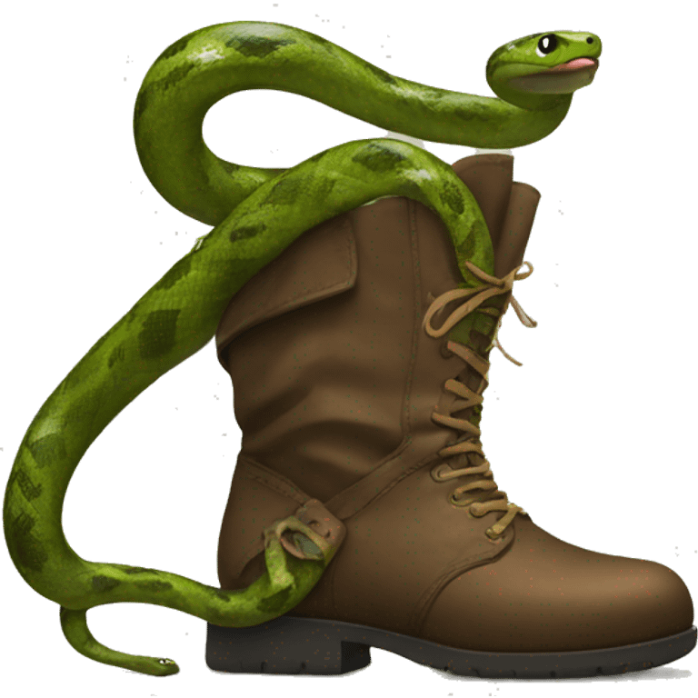 Snake in boots emoji