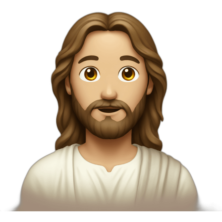 Jesus shows a Korean heart emoji