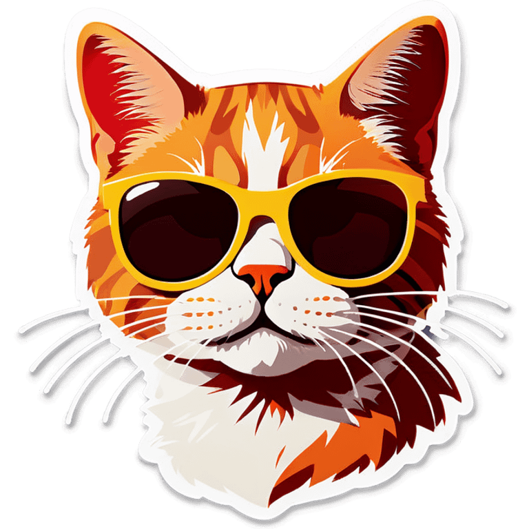 Cat with sunglasses emoji