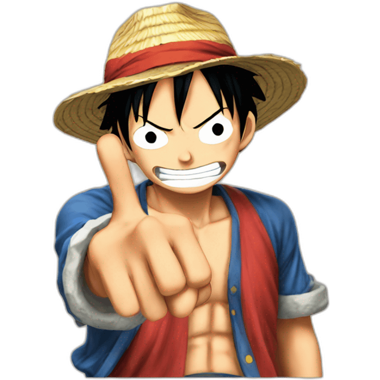 luffy giving the finger emoji